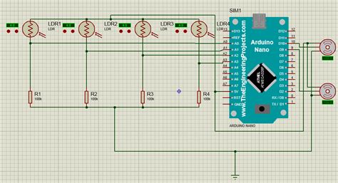 Dual Axis Solar Tracker Using Arduino Circuit Diagram Dual A