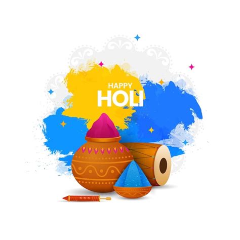 Premium Vector Happy Holi Indian Festival Of Colors Greeting Card