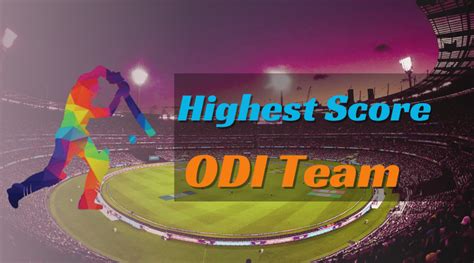 Highest Score ODI Team | Top 10 Highest Team Score in Cricket