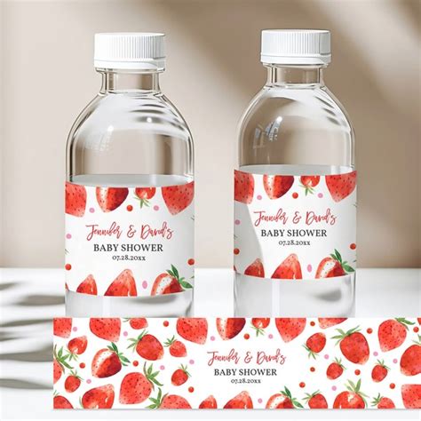 Strawberry Shortcake Water Bottle Label Etsy