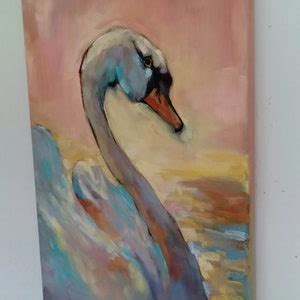 Original Swan Oil Painting, Waterfowl Paintings, Wildlife Artwork - Etsy