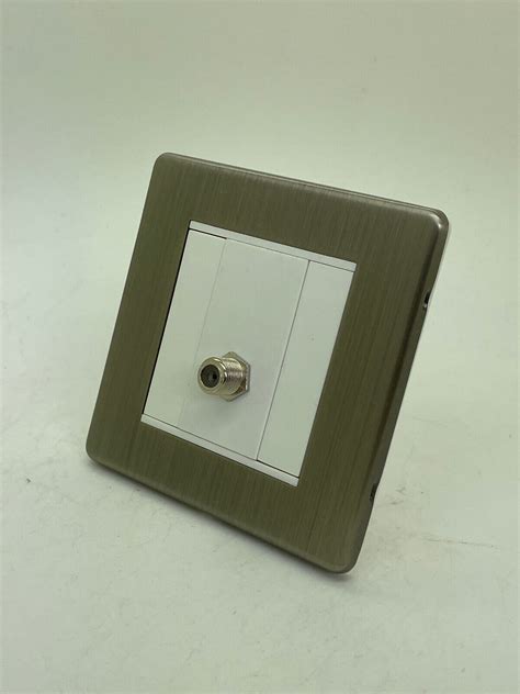 Screwless Brushed Chrome Satin Steel Plug Sockets Light Switches