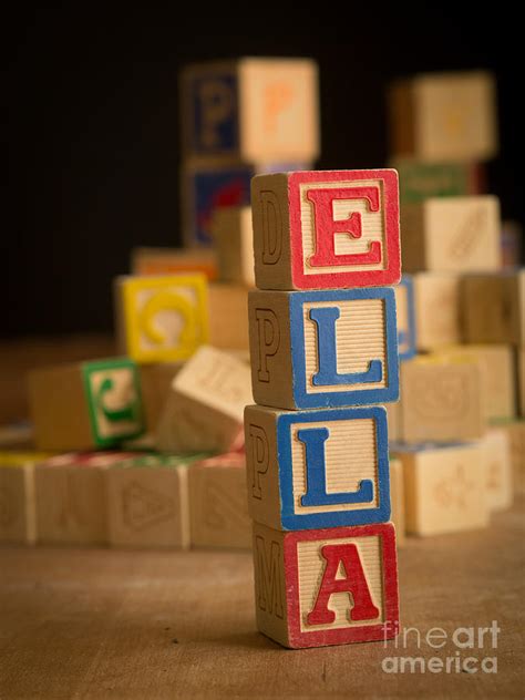 Ella Alphabet Blocks Photograph By Edward Fielding