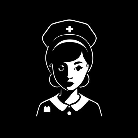 Nurse - Black and White Isolated Icon - Vector illustration 24164204 ...