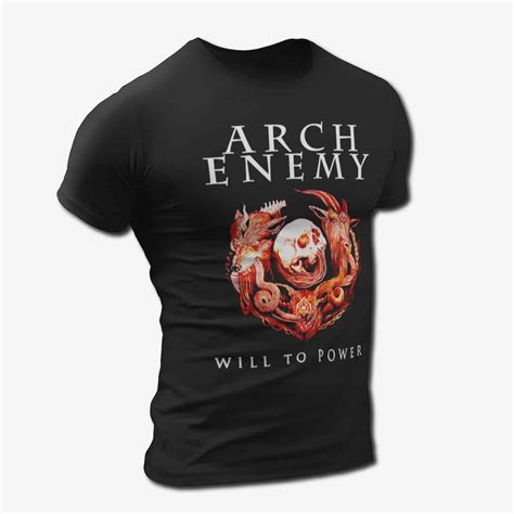 Arch Enemy Band T-Shirt, Arch Enemy Will To Power Artwork Tee Shirt ...