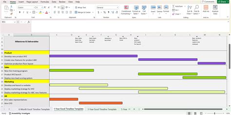 Free Excel Timeline Template - ProjectManager