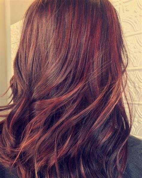 My Fall Hair Dark Brown With Hints Of “cherry Coke” Highlights Fall Is My Absolute Favorite 😍