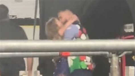 Taylor Swift And Boyfriend Travis Kelce Share First Public Kiss On Stage After Argentina Eras