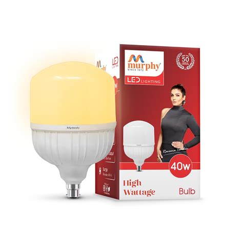 Buy Murphy Base B22 40 Watt LED Globe High Wattage Bulb Warm White