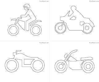 Four Coloring: Free printable Motorbike coloring pages for kids