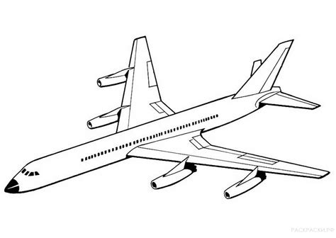 Раскраска Пассажирский самолёт Boeing 707 » Раскраски.рф - распечатать ...