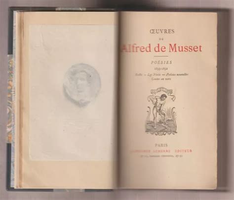 Po Sies Par Alfred De Musset S D Lemerre Demi Reliure