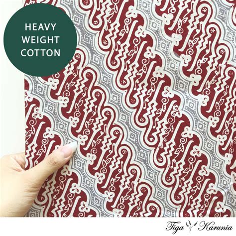 Jual Kain Batik Cap Premium Solo 100 Handmade Parang Maroon Grey Marun