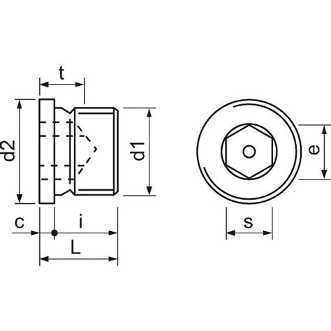 DIN 908 5 8 M10x1 Zincato Tappo A Vite Con Filetto Metrico Cilindr