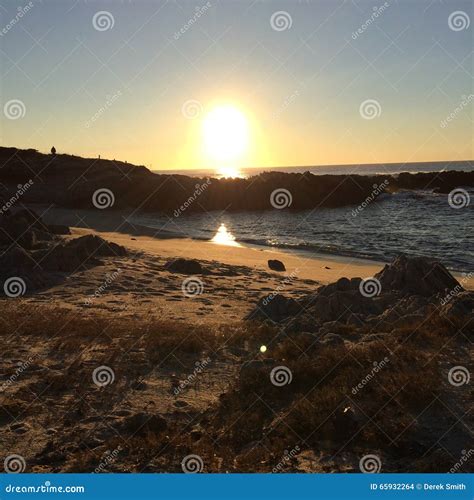 Asilomar Beach Ocean Sunset Stock Photo - Image of ocean, monterey ...