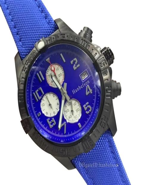 Nuevo Reloj Azul De Lujo Para Hombre Cron Grafo Con Movimiento De