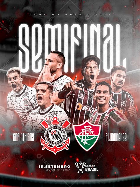 Flyer Futebol Semi Final Futebol Jogo Time Social Media Psd Editável