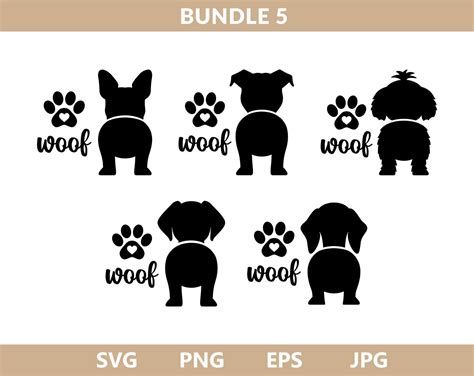 5 Dog Butt Leash Holder Svg File Dog Shape Vector Design Etsy