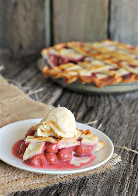 Classic Tart Cherry Pie With Canned Cherries Recipe Homemade Cherry Pies Recipes Tart