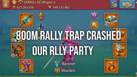 Lords Mobile 800M Rally Trap Crashed Our Rally Party YouTube