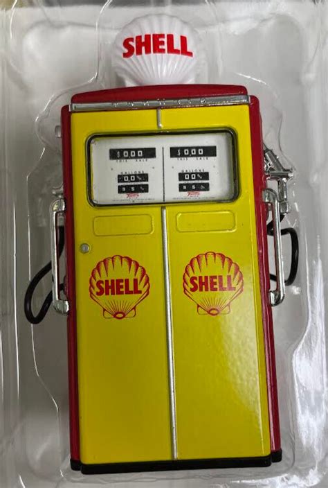 Issue 1954 TOKHEIM 350 TWIN GAS PUMP SHELL OIL 1 18 REPLICA GREENLIGHT