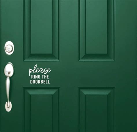 Please Ring The Doorbell Decal Ring Doorbell Sticker Door Bell Vinyl