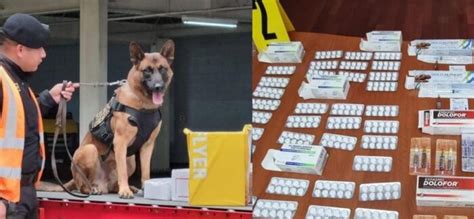 Más anfetamina encontrada por agente canino en bodega de encomiendas de