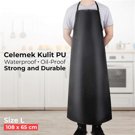 Jual Celemek Apron PVC Kulit Sintesis Anti Air Anti Minyak Chef