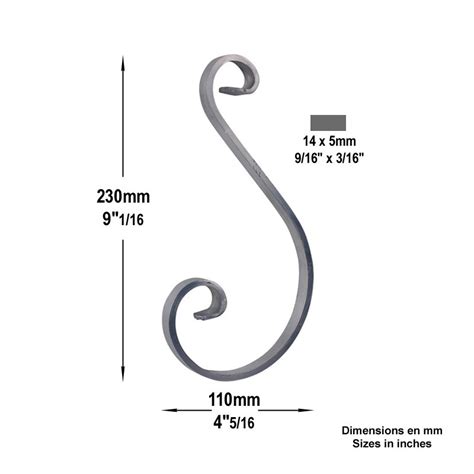 Volute S X Mm Plat X Mm Aluminium Asym Trique Extr Mit S Cr