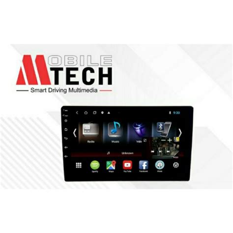 Jual Head Unit Android 9 Inch Double Din Mobiletech MTech MM 8803 Layar