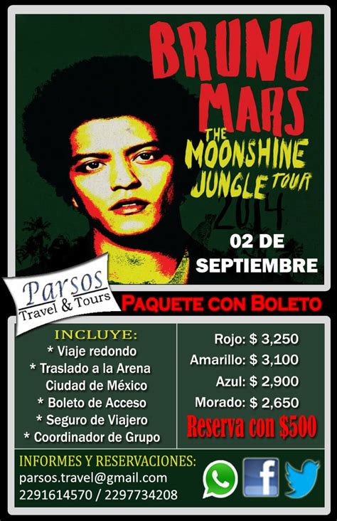 Parsos Travel Tours Te Lleva Al Concierto De Bruno Mars The