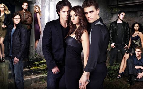 The Vampire Diaries Paul Wesley Ian Somerhalder Nina Dobrev Candice