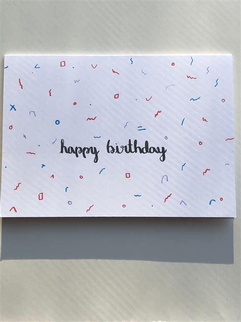 Handmade Aesthetic Birthday Card That Says Happy Birthday Perfect For