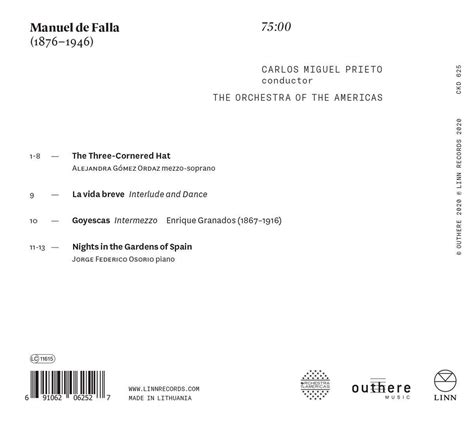 Manuel De Falla Der Dreispitz Ges Aufn CD Jpc