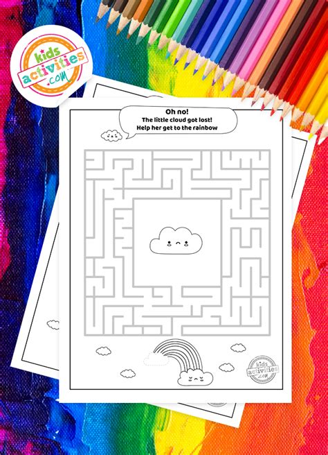 Download The Best Free Rainbow Mazes For Kids