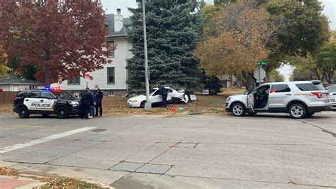 Brief Pursuit Ends With Car Crashing Into Pole In Sioux Falls