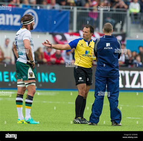 London England September 17 Tom Wood Of Northampton Saints Having