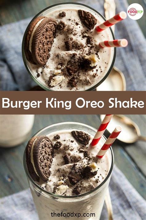 How To Make Burger King Oreo Shake At Home | Recipe | Oreo shake, Oreo ...