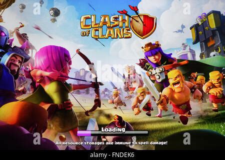 Clash Of Clans Loading Screen Stock Photo Alamy