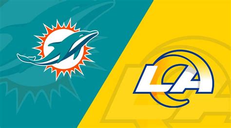 Los Angeles Rams Vs Miami Dolphins Matchup Preview 11 1 2020