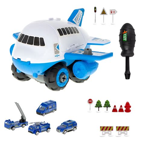 Set Avion Interactiv De Jucarie Velixo Cu 4 Masinute Semne De