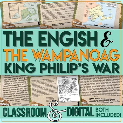 King Philips War The English And The Wampanoag Distance Learning