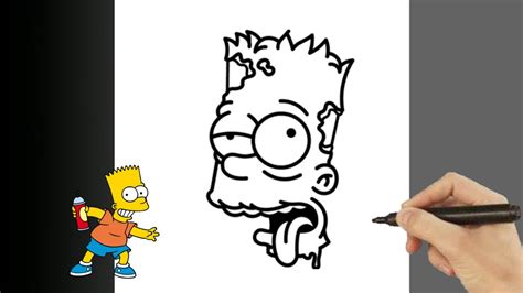 Como desenhar o BART SIMPSON ZUMBI passo a passo rápido e fácil