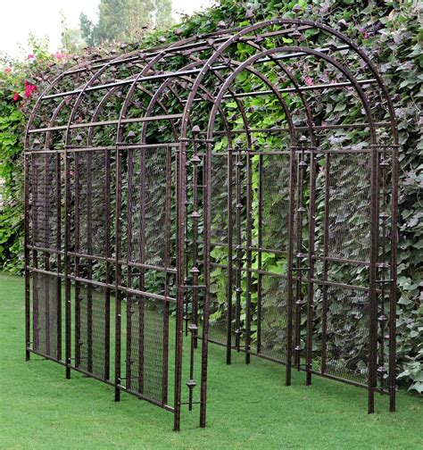 Garden Arbor Trellis Arch Tunnel Heavy Iron Metal H Potter In 2024 Garden Arbor Arch Trellis