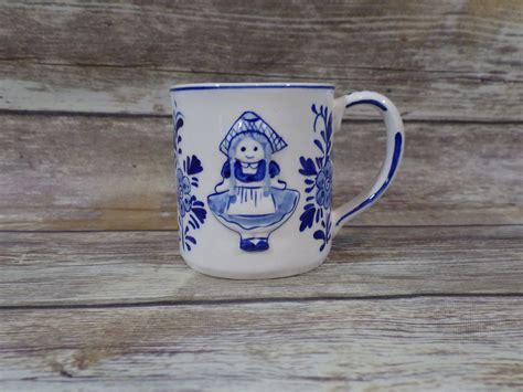 S Delft D A I C Handpainted Dutch Girl Coffee Tea Mug Coffee Bar