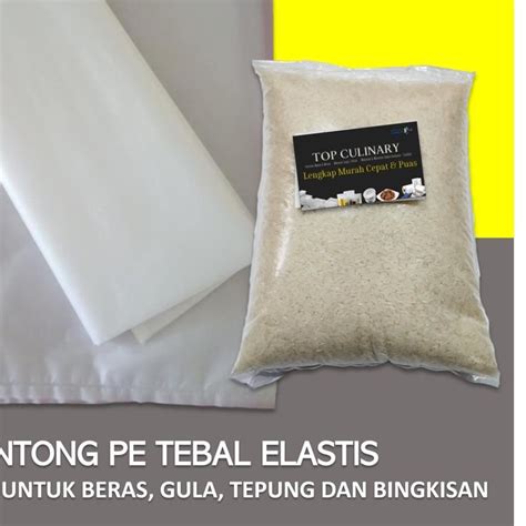 Jual Kantong Plastik Pe Beras Ukuran Kg Polos Berat Kg Shopee Indonesia