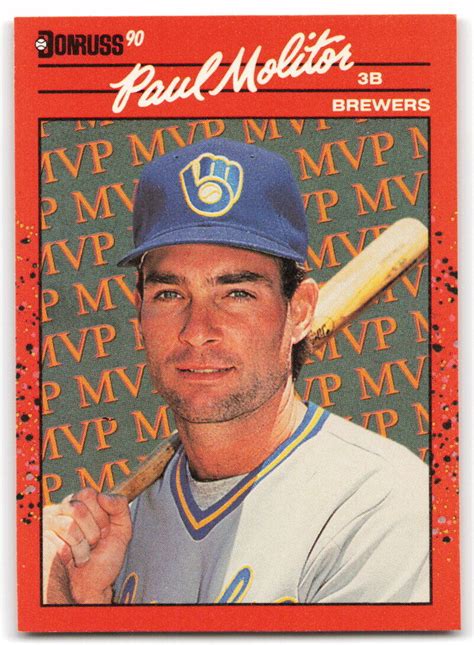 Donruss Bc Paul Molitor Milwaukee Brewers Bonus Mvp S Ebay