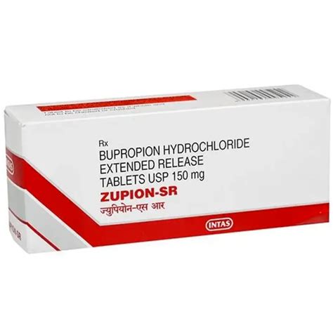 Bupropion 150mg Zupion SR Tablet Anti Smoking 10x10 At Rs 499 Box