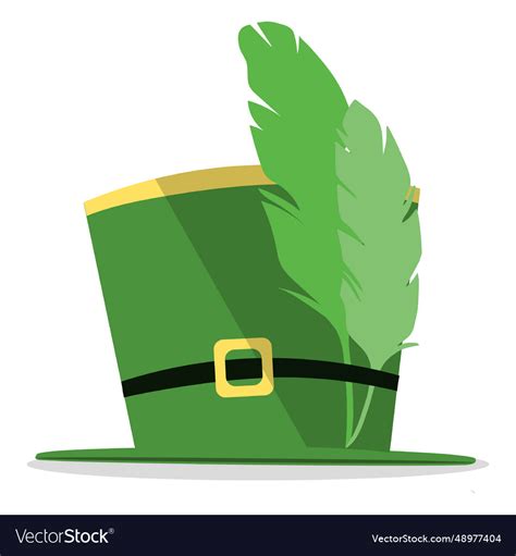 Saint Patricks Hat Feathers Royalty Free Vector Image