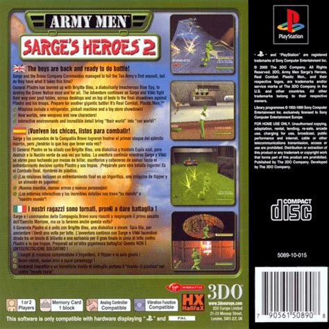 Army Men Sarge S Heroes Boxarts For Sony Playstation The Video